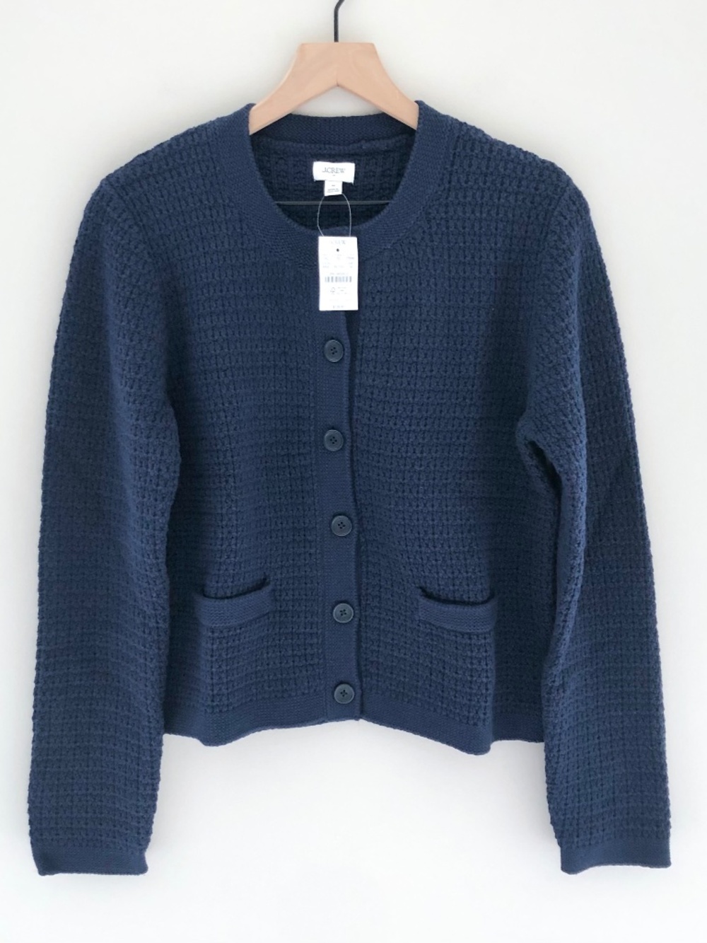 NWT J.Crew Factory Stitched Crewneck Cardigan Sweater